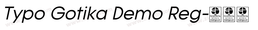 Typo Gotika Demo Reg字体转换